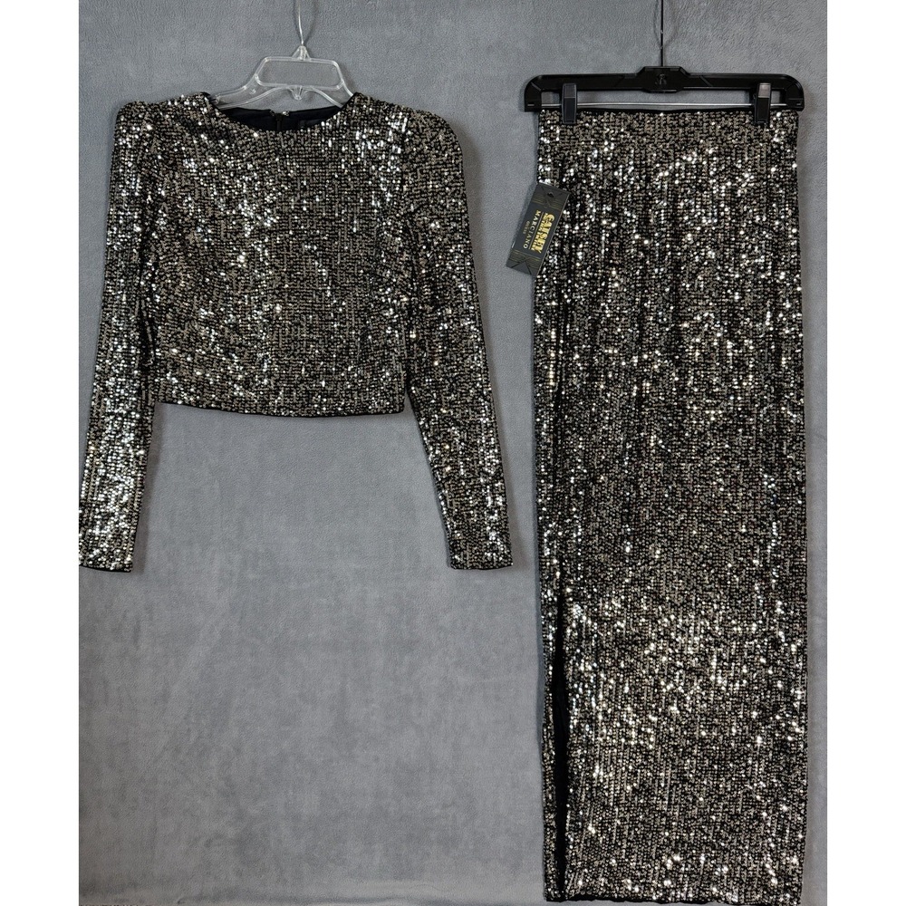 Marciano By Guess Gatsby Collection 1920s Party Two Piece Sequin Outfit XS NWT